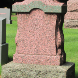 pink granite headstone