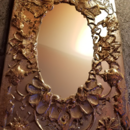 gold etched mirror