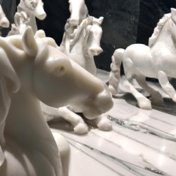 white animal sculpture marble for sale