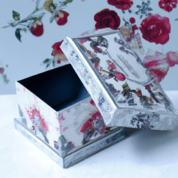 claimond veins flowers jewelry box