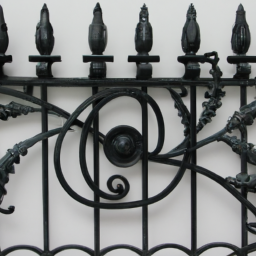 wrought iron fence accessories