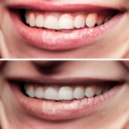 teeth whitening strips before and after