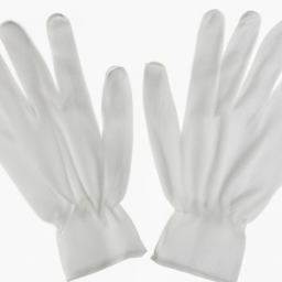 white vinyl gloves