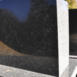 black polished granite headstones