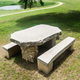 stone picnic table