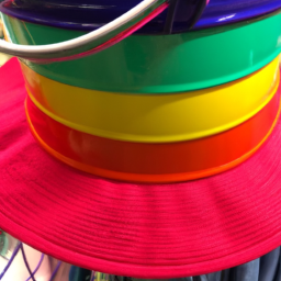 rainbow bucket hat colorful