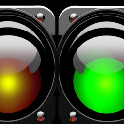 traffic light with transparent lens