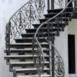 wrought iron staircase outdoor