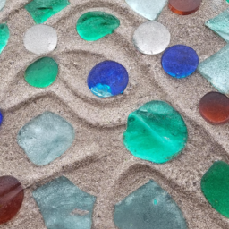 crystal cove glass pebble mosaic