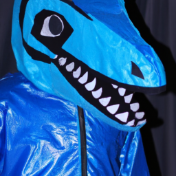 Blue Velociraptor costume