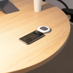 electric desk with wireless charger