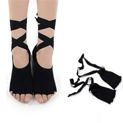 New Cotton Yoga Socks Five-finger Open Toe Backless Dance Socks