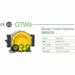 Elevator Gearless Traction Machine Torin GTW9 PM Synchronous Elevator Motor