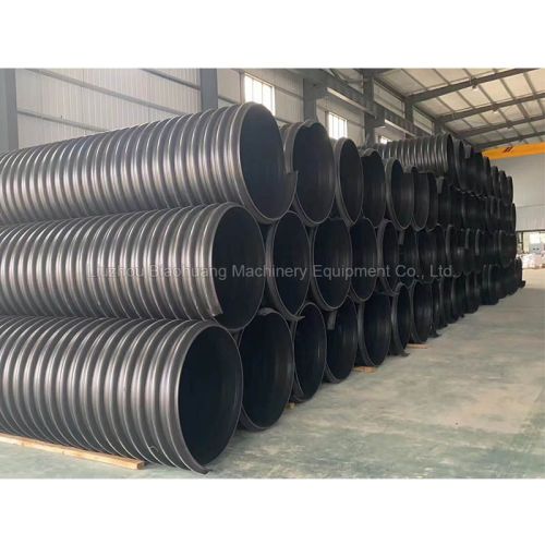 Reinforced spiral bellows of HDPE steel strip