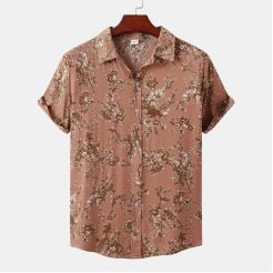 Cotton Short Sleeve Hawaiian Shirt