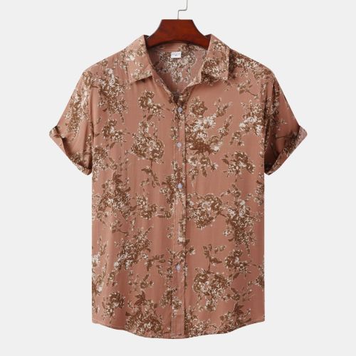 Cotton Short Sleeve Hawaiian Shirt